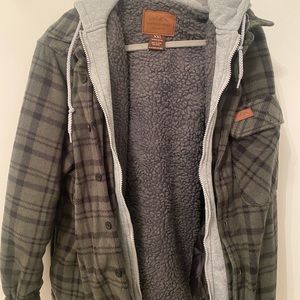 flannel with built in sweatshirt